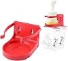 First Aid Equipment Wall Mount Bracket Emergency Storage Holder Compatible with LifeVac Choking Rescue Device Wall Mount Kit with Dual Mask Holder (Red, Device Not Included)