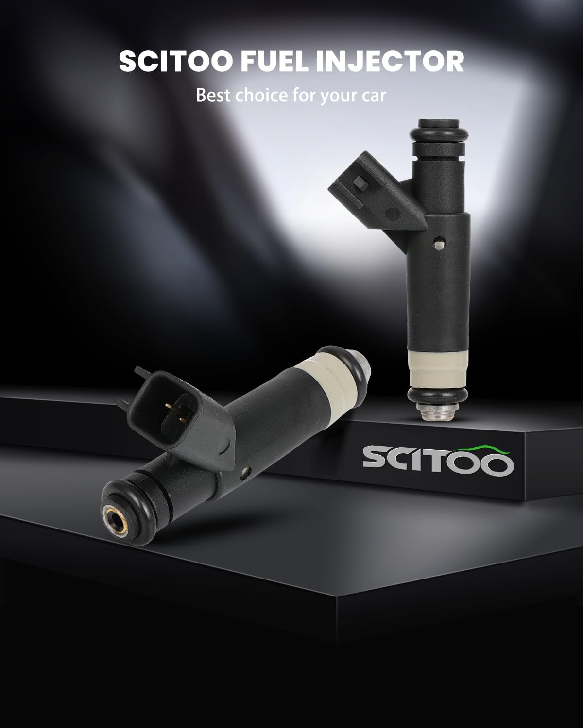 SCITOO 4Pcs Fuel Injectors Suitable with 2004-2006 for Cadillac SRX,2005-2006 for Cadillac STS,2005 for Cadillac XLR Automotive Engine Fuel Injector FJ7192171553,FJ719 (2 Holes)