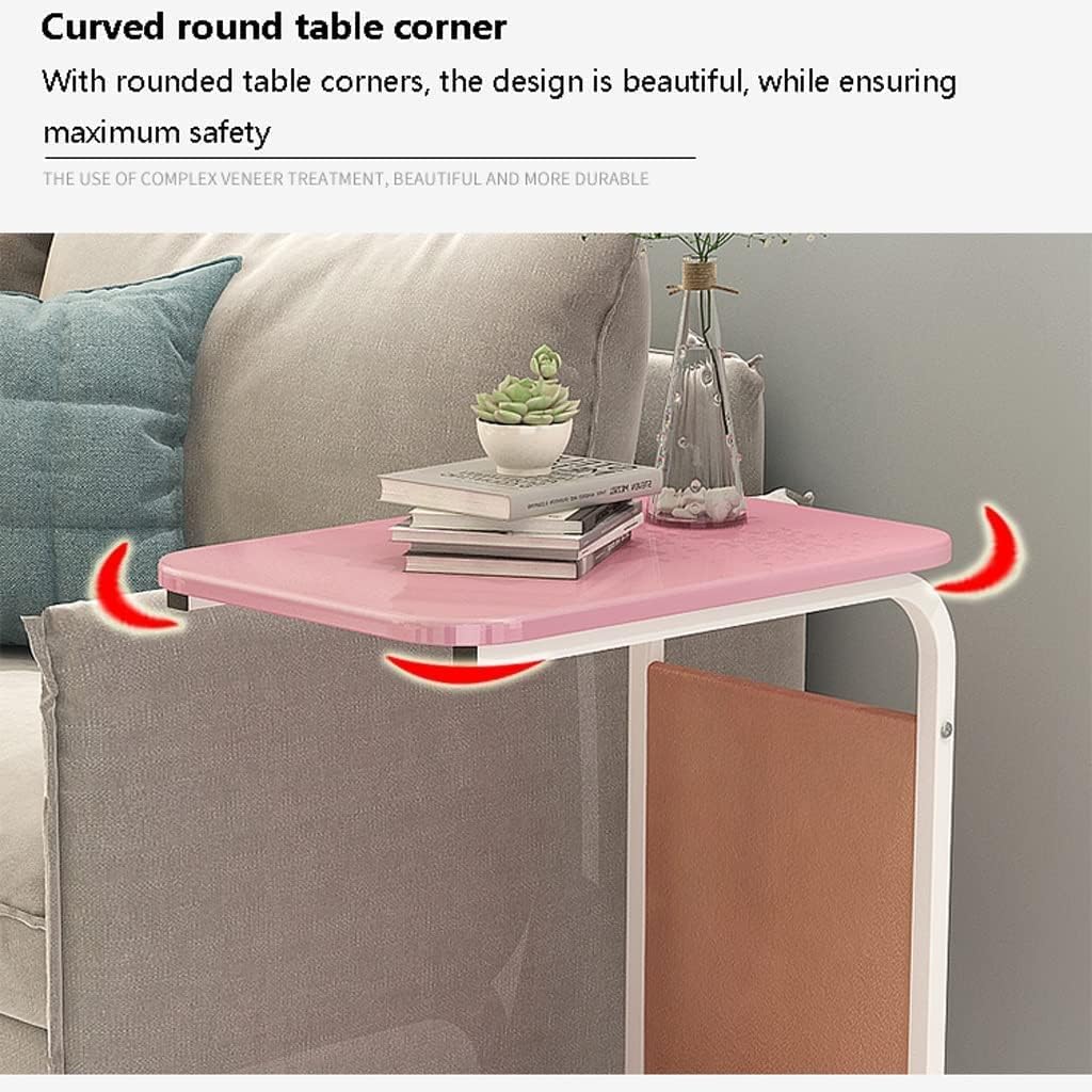 Overbed Table Bamboo Medical Overbed Beside Table with Swivel Wheels for Home and Hospital Portable Computer Desk Bed Sofa Side Table Lightweight