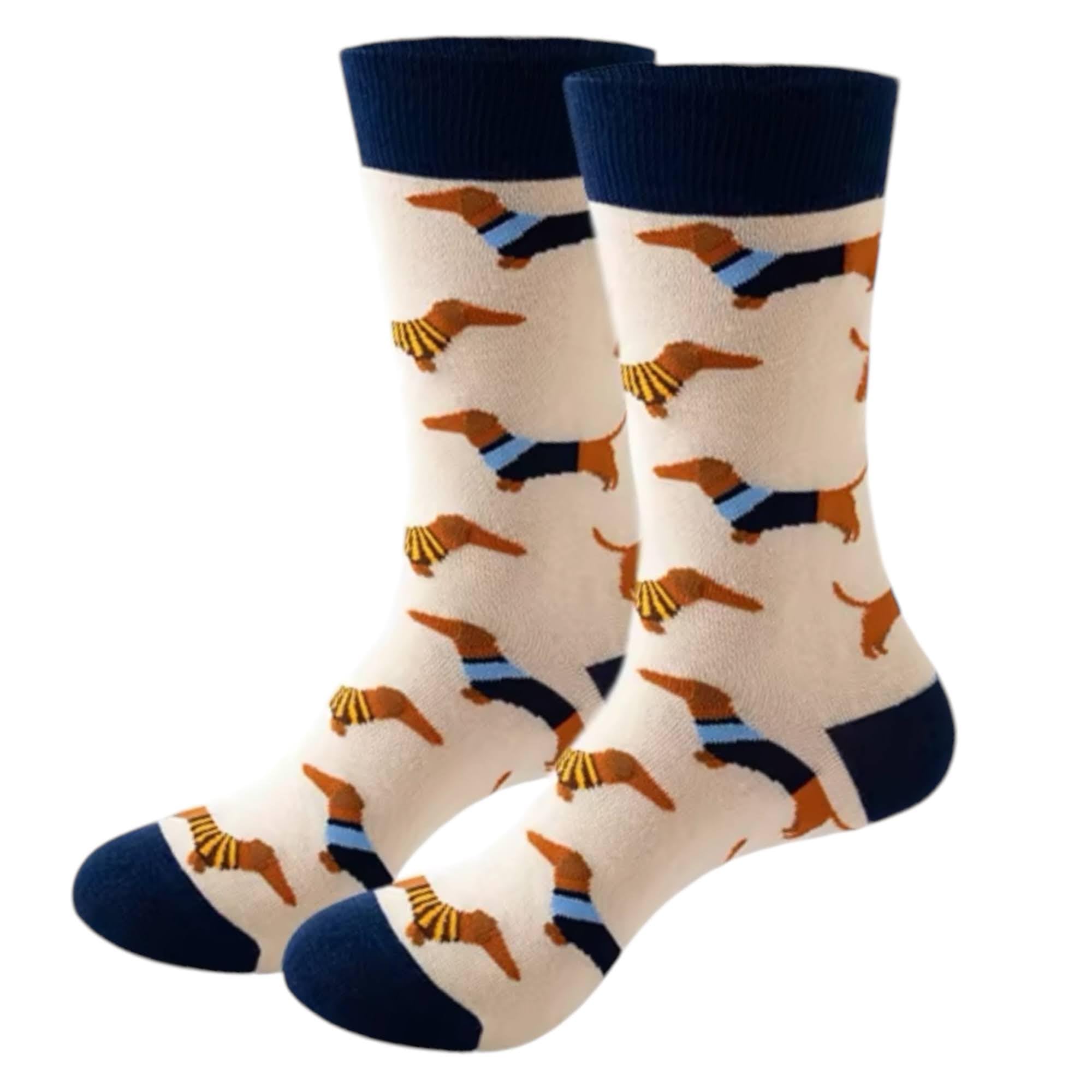 LYF STILE Dog Novelty Funny Socks - Dog Head - Cotton Blend Gift Mens Womans UK Size 5-11 - 1 Pair