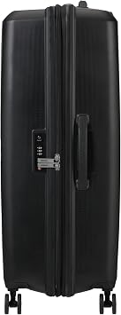 American Tourister Aerostep - Spinner L, Expandable Case, 77 cm, 101.5/109 L, Black (Black)