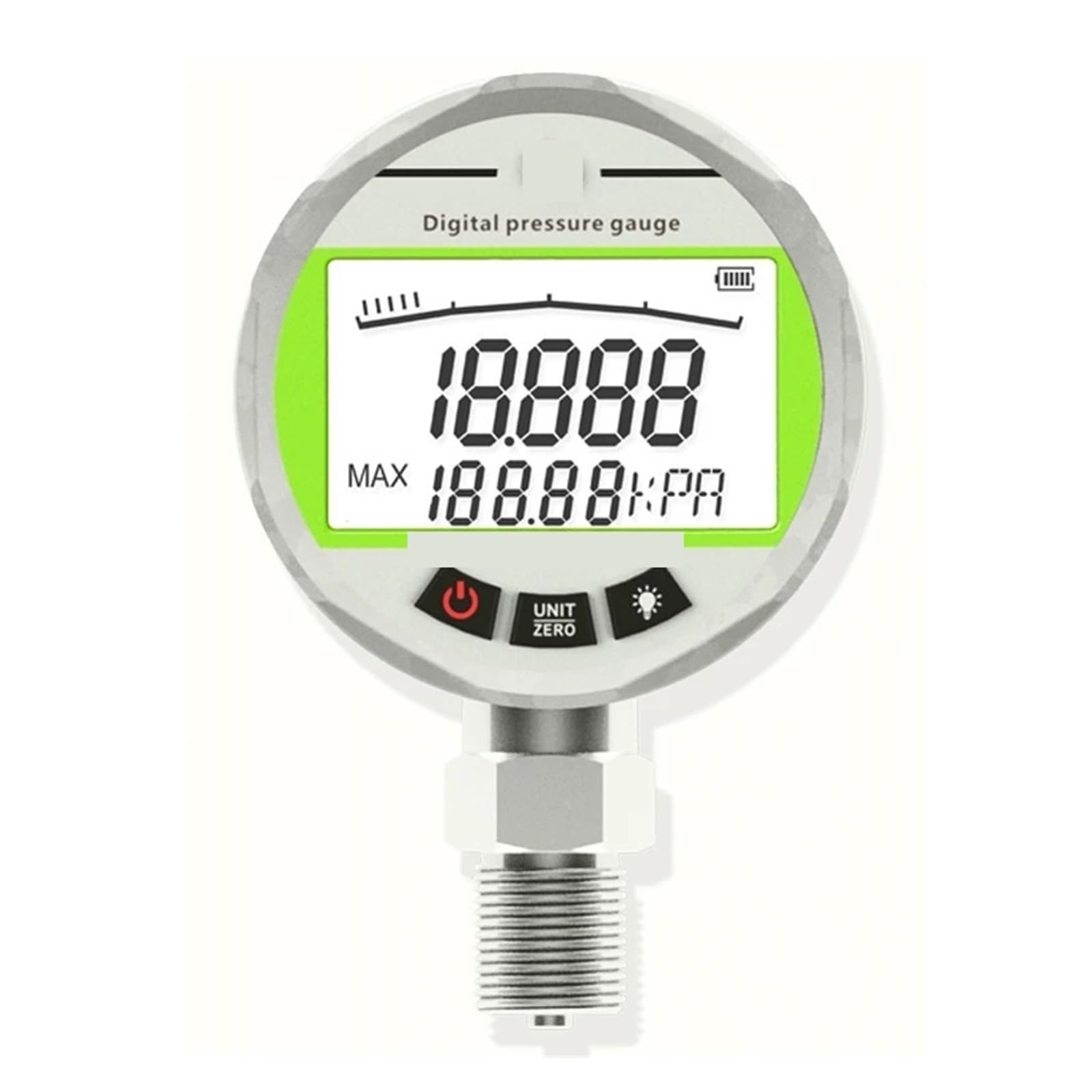 Precisión intelinte de acero inoxidable, manómetro Digital, presión hidráulica agua al vacío, diámetro 60mm, 80mm, 100mm,Alta precisión(Dia 60mm,0-1Mpa 1 precision)