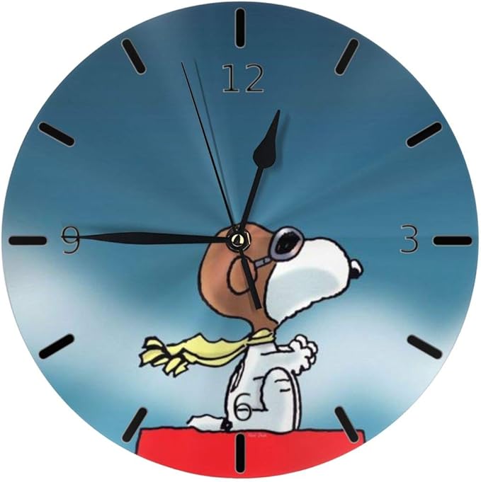 Amazon Co Jp 壁紙がかっこいいスヌーピーです 掛け時計 円形 シンプル 静音 おしゃれ 高級感 フレームなし インテリア 壁掛け時計 置き時計 ホーム キッチン