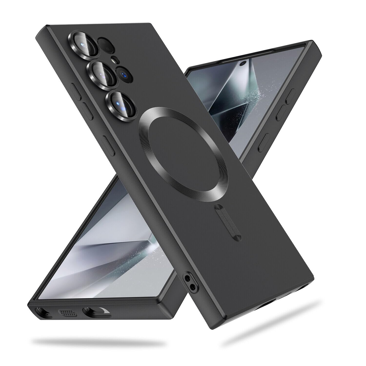 DIZORO Samsung S24 Ultra Case, Compatible with Mag Safe, Matte Luxury Metallic Luster Flexible TPU Wireless Charging Shockproof Case with Camera Protector (Black) (B0D2RL5RC8) Amazon Price History, Amazon Price Tracker