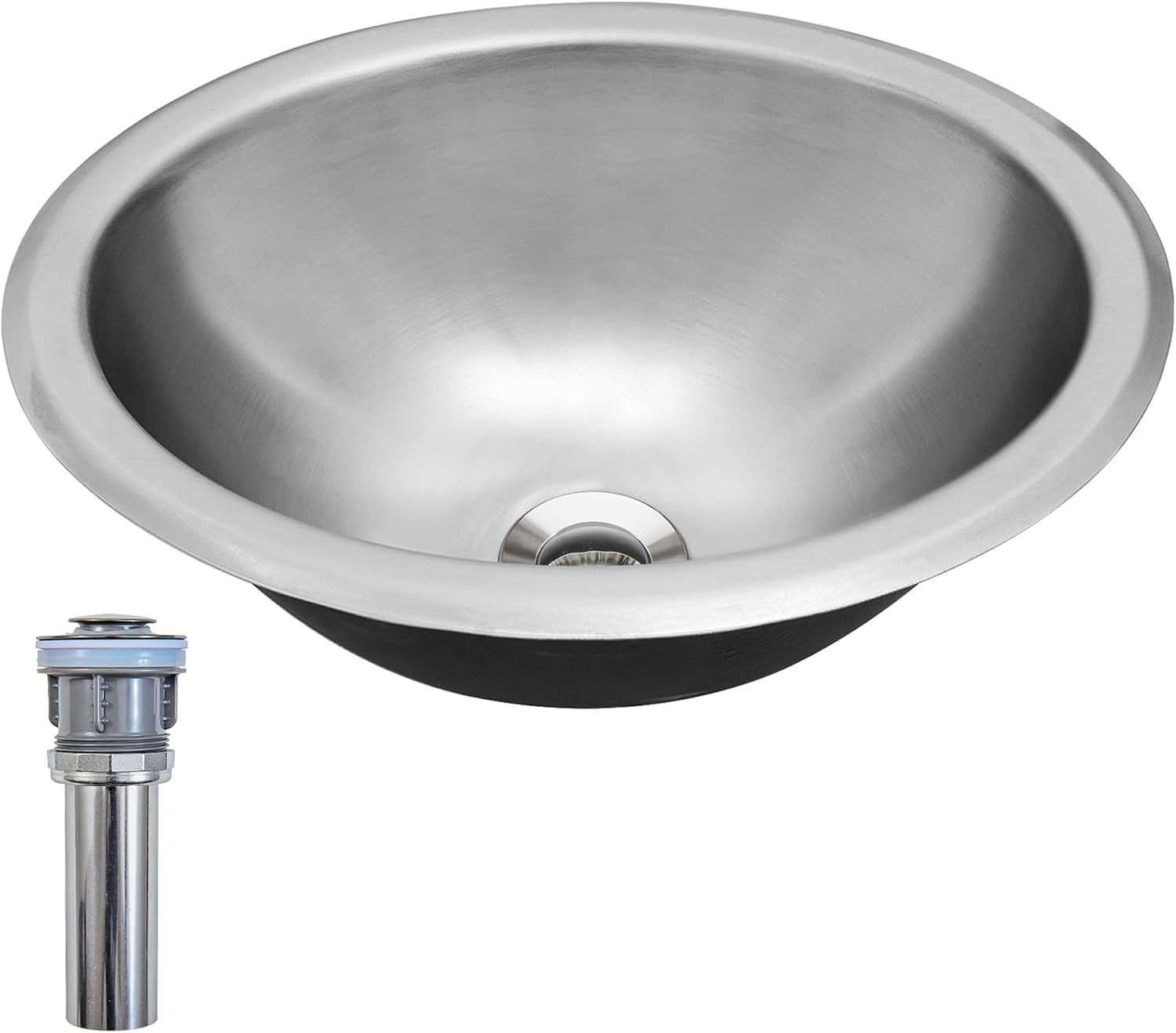 RV Kitchen Sink, 13.39" X 10.55" X 5.12" Stainless Steel Bar Sink, 13 Inch Small Oval Kitchen Sinks used at Outdoor, RV and Bar, Included Kitchen Sinks Drain Assembly, Stainless Steel Color