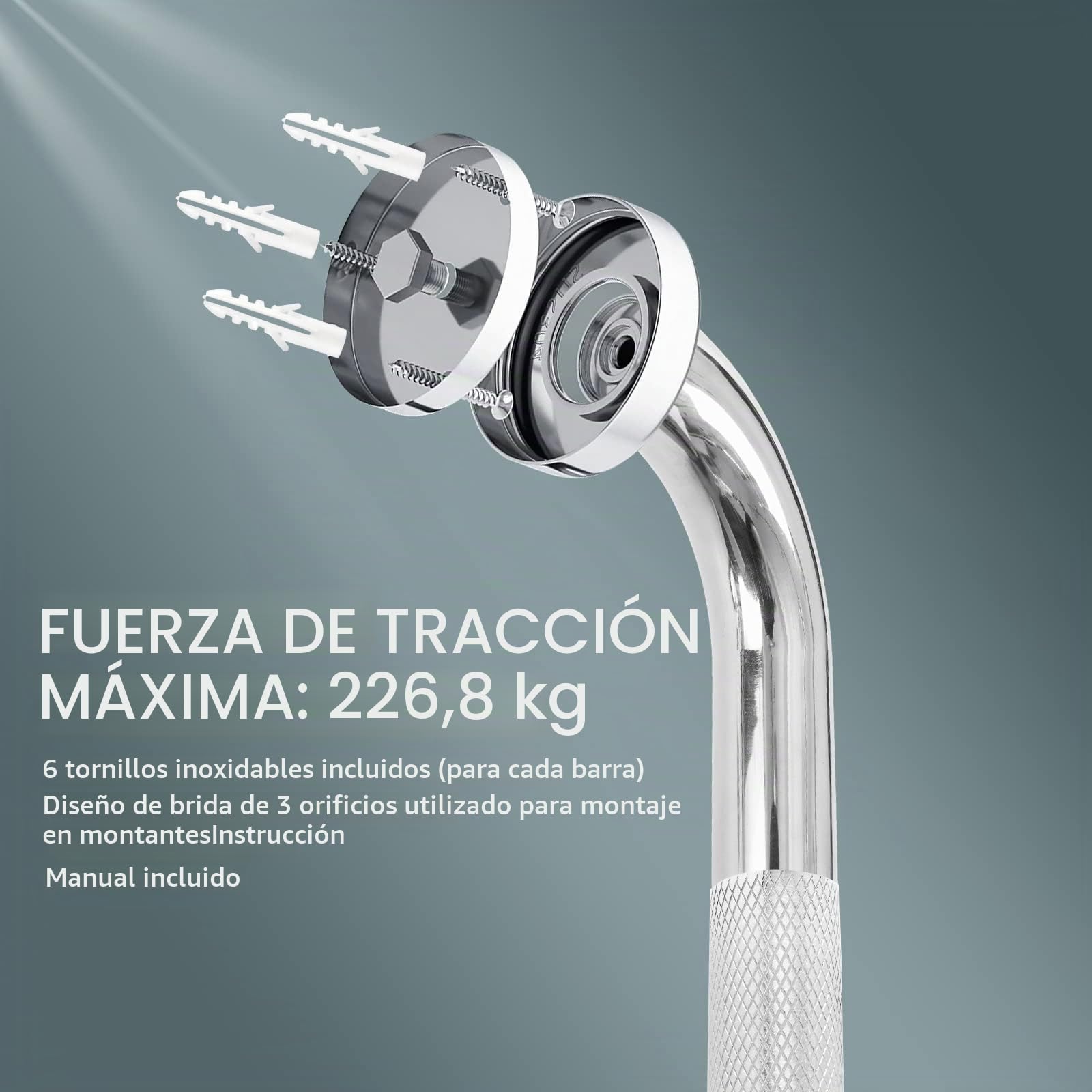 sunzone Barras de Apoyo Baño,Antideslizante para Ancianos,80cm,2 Piezas | Barra de Seguridad para Baño,Acero Inoxidable SUS 304,Para Ducha, Bañera, Inodoro,Barra de Agarre para Discapacitados