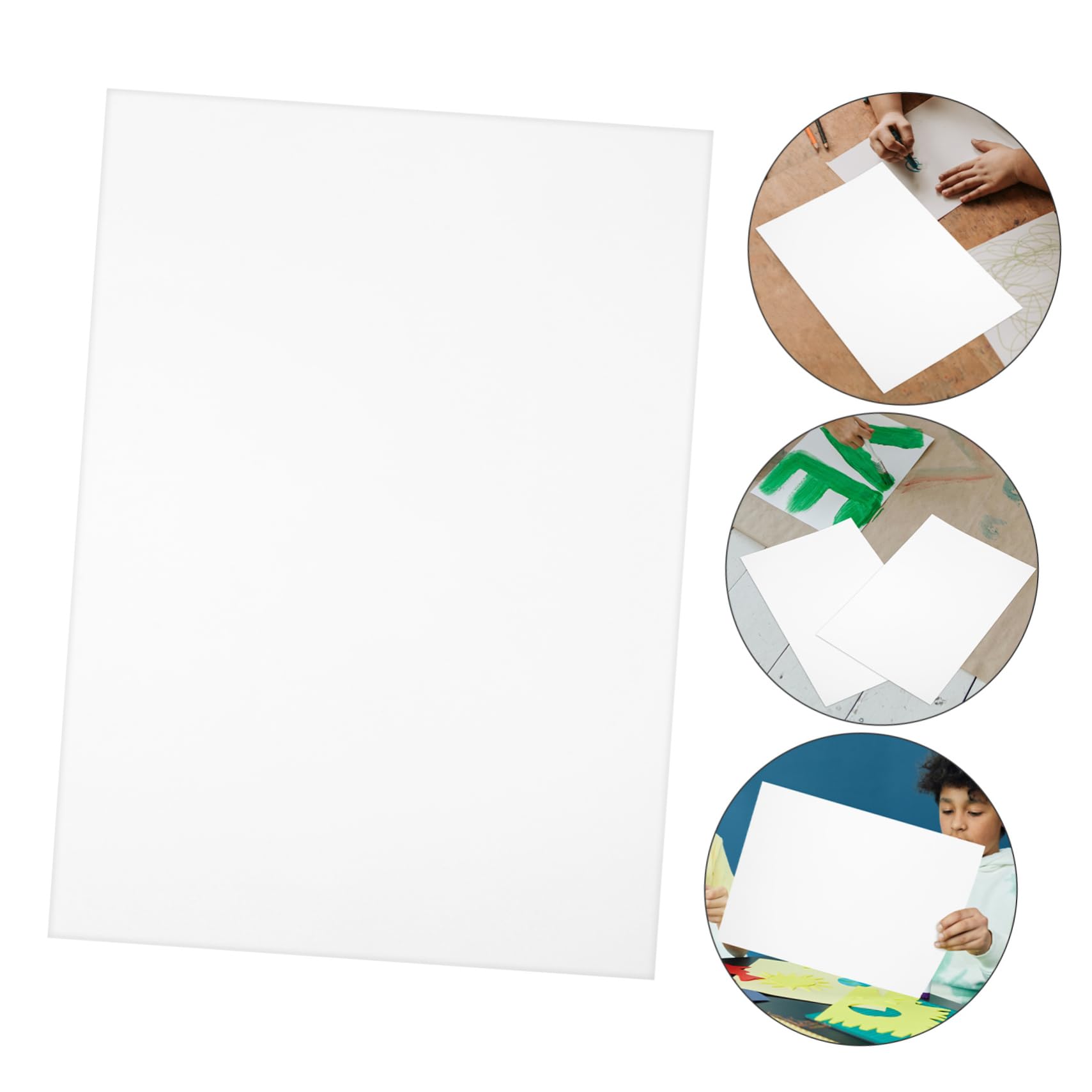 Carton Blanc A3 220g/m² pour Dessin, Lot de 50 Feuilles