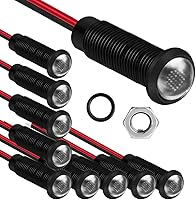 Vista 6 de 10 piezas de luz indicadora LED con cable impermeable de 6 mm AC/DC 12-24V (Azul)