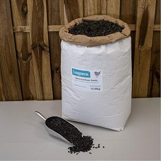 Leagrams Black Sunflower Seed for Wild Birds | Full of Protein & Rich in Oil (25.1kg)