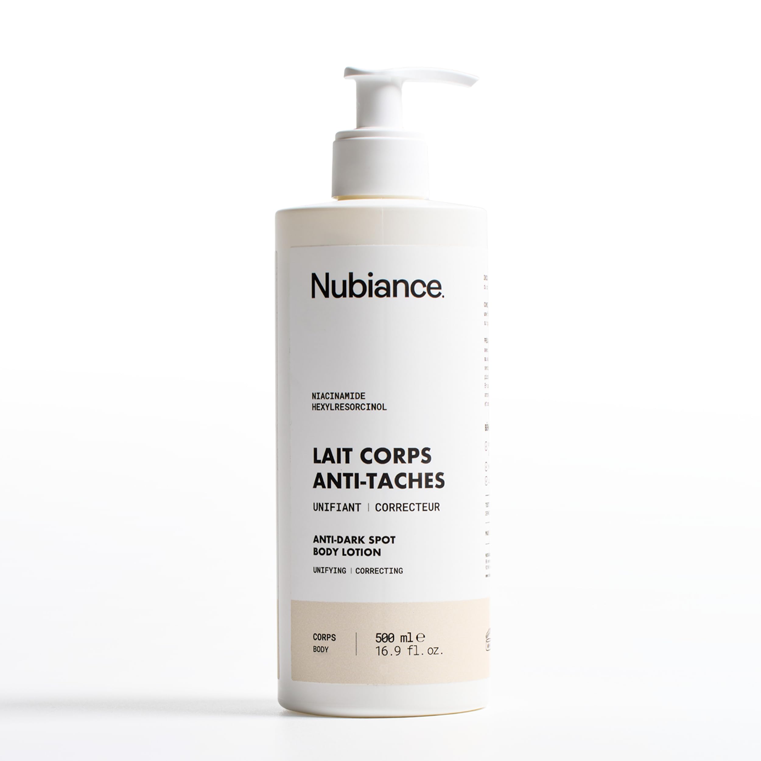 NUBIANCE Lait Corps Hydratant Éclaircissant Anti-Taches Karité 500 ml