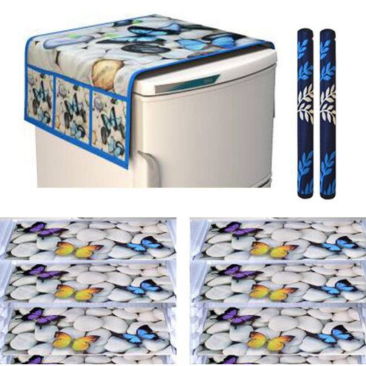 KITCHEN WORLD Super designer 1 Fridge Cover,6 PVC Mat, 2 Handle Cover,Fridge cover set combo, refrigerator cover,fridge cover,fridge cover with handle, STONE DESIGN (B09RG9VD5P) Amazon Price History, Amazon Price Tracker