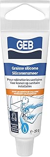 GEB Graisse silicone de contact spécial eau potable pour lubrifier vannes et robinetteries sanitaire - Blanc - Tube 20g