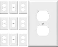 Vista 47 de ENERLITES - Placa de pared doble sin tornillos, cubierta de tomacorriente segura para niños, tamaño estándar, 1 cuadrilla, 4.68 x 2.93 pulgadas