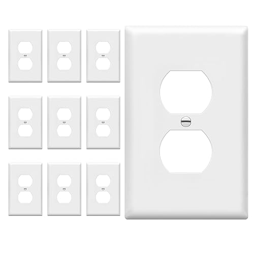 ENERLITES Mid-Size Duplex Receptacle Outlet Wall Plate, Electrical Outlet Covers