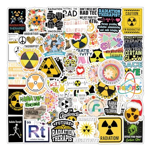 66Pcs Radiation Radioactive Stickers Pack