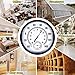 MUMTOP Indoor Outdoor Thermometer, 10 Inch Large Numbers Waterproof Wall Thermometer with Hygrometer for Patio Home Living Room Bedroom(Black2)