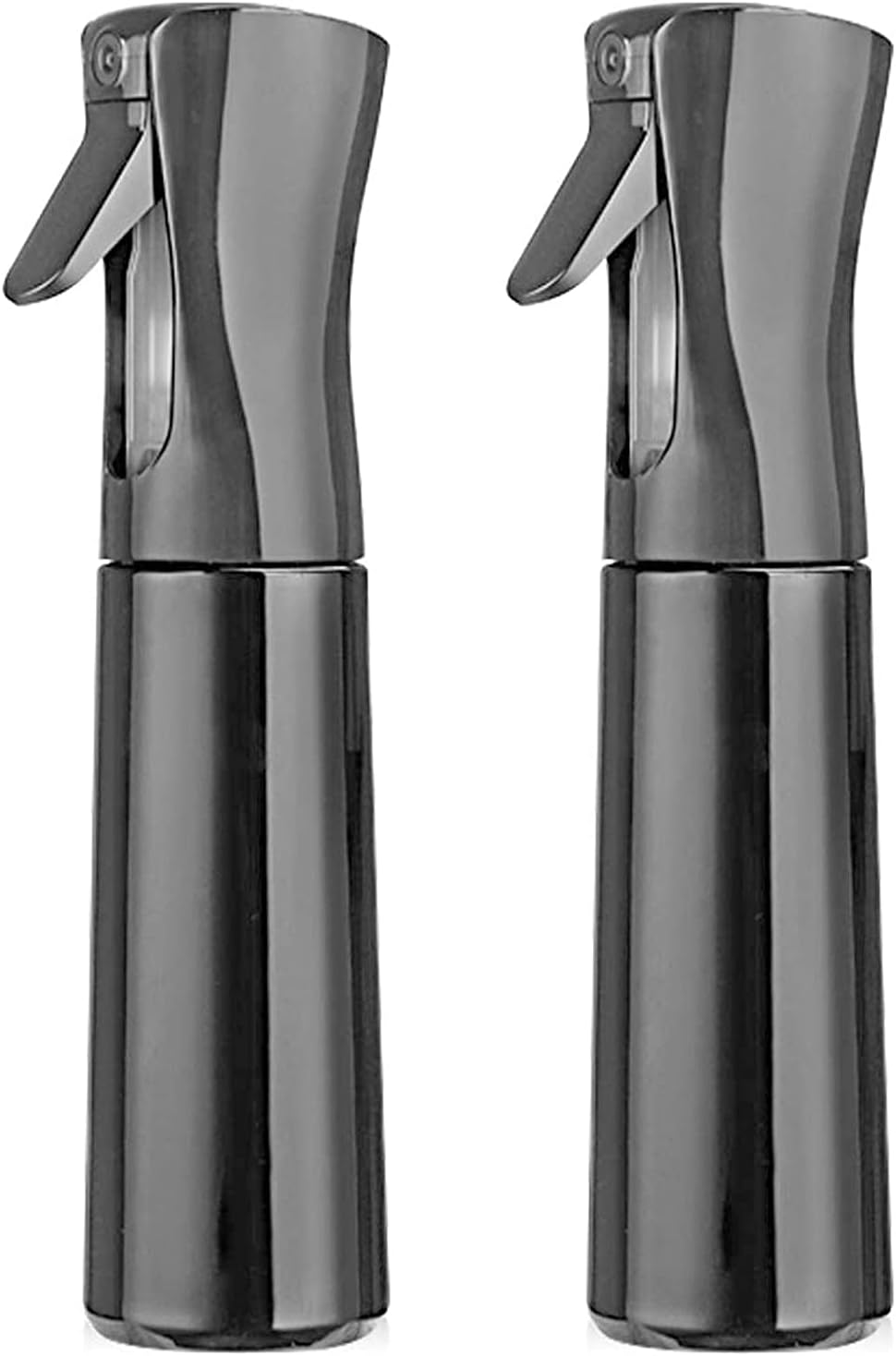 ZEPOLI Spray Bottle Hair Water Ultra Fine Mister Sprayer Propellant Free for Hairstyling, Cleaning, Gardening, Misting & Skin Care BPA Free (300 ML, Black + Black)