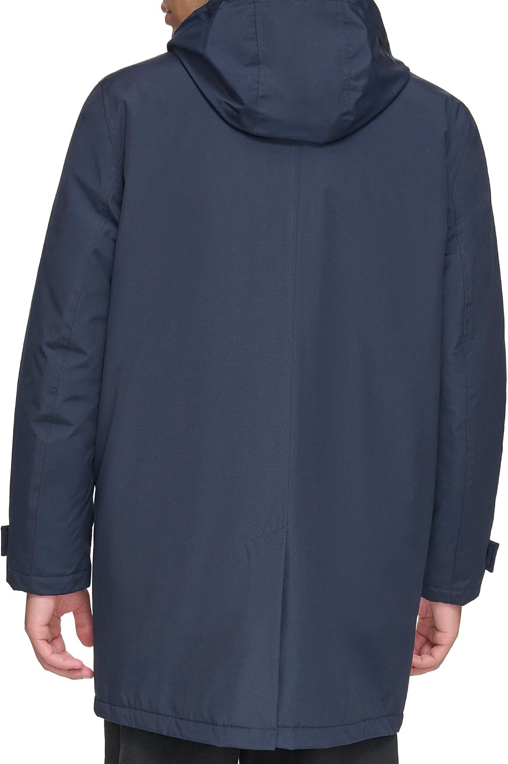 Andrew Marc Men's Rain Jacket with Removable Hood and Back Vent