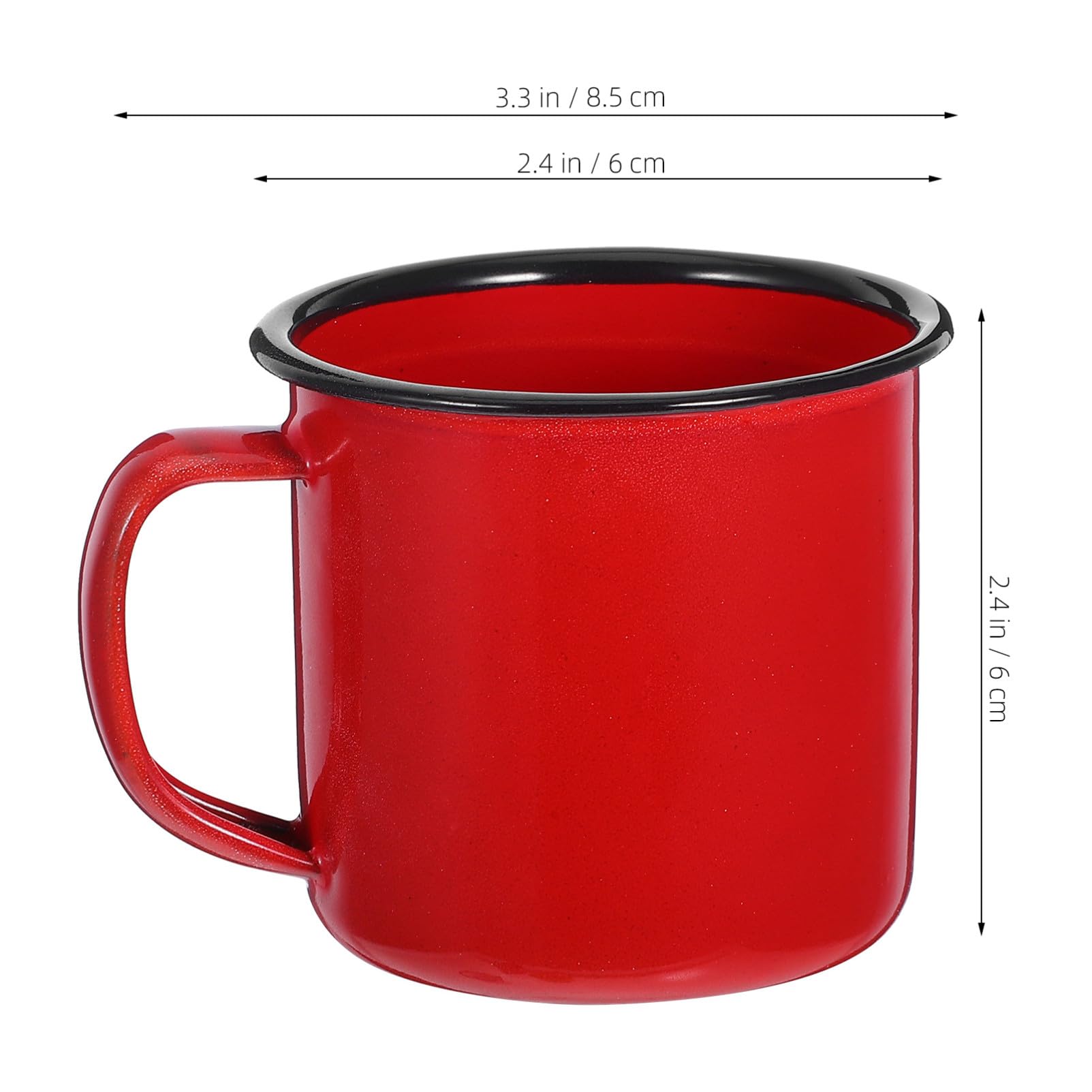 4 Stück Emaille Getränkebecher im Vintage Stil für Alltag und Outdoor
