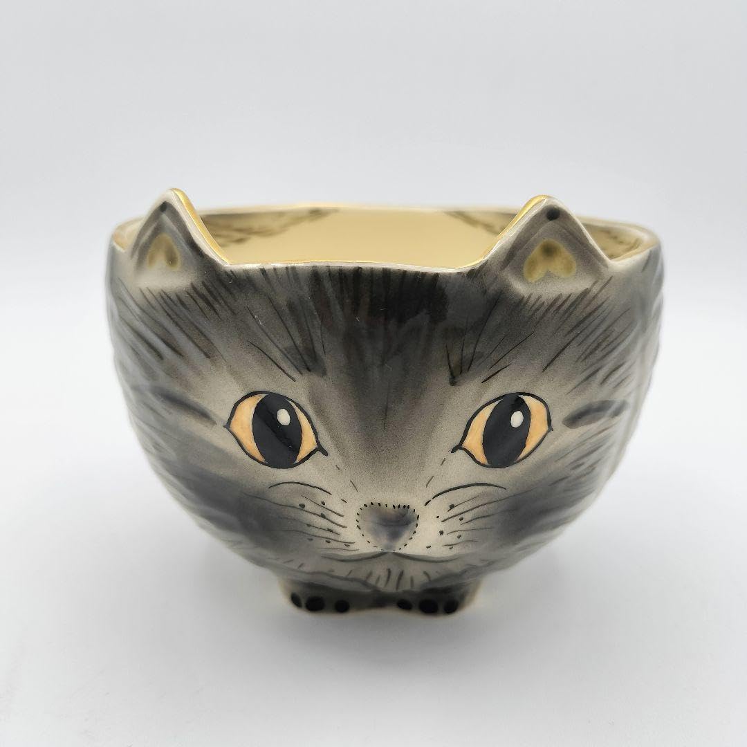 Amazon.co.jp: 86 茶碗 黒猫 中村良二作 ねこ 茶道 : ホーム＆キッチン 