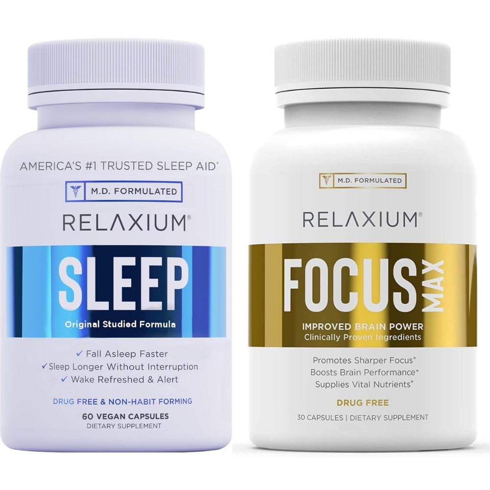 Relaxium Sleep + Focus Max 60 Vegan Capsules Duo