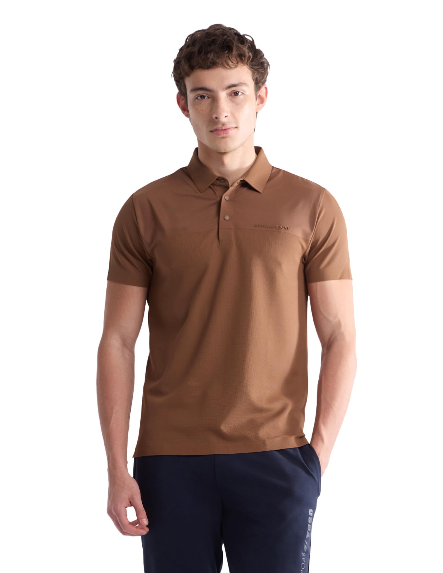 u.s. polo assn. USPA Active Sports Men's Solid Slim fit Active Polo Shirt-picture-37