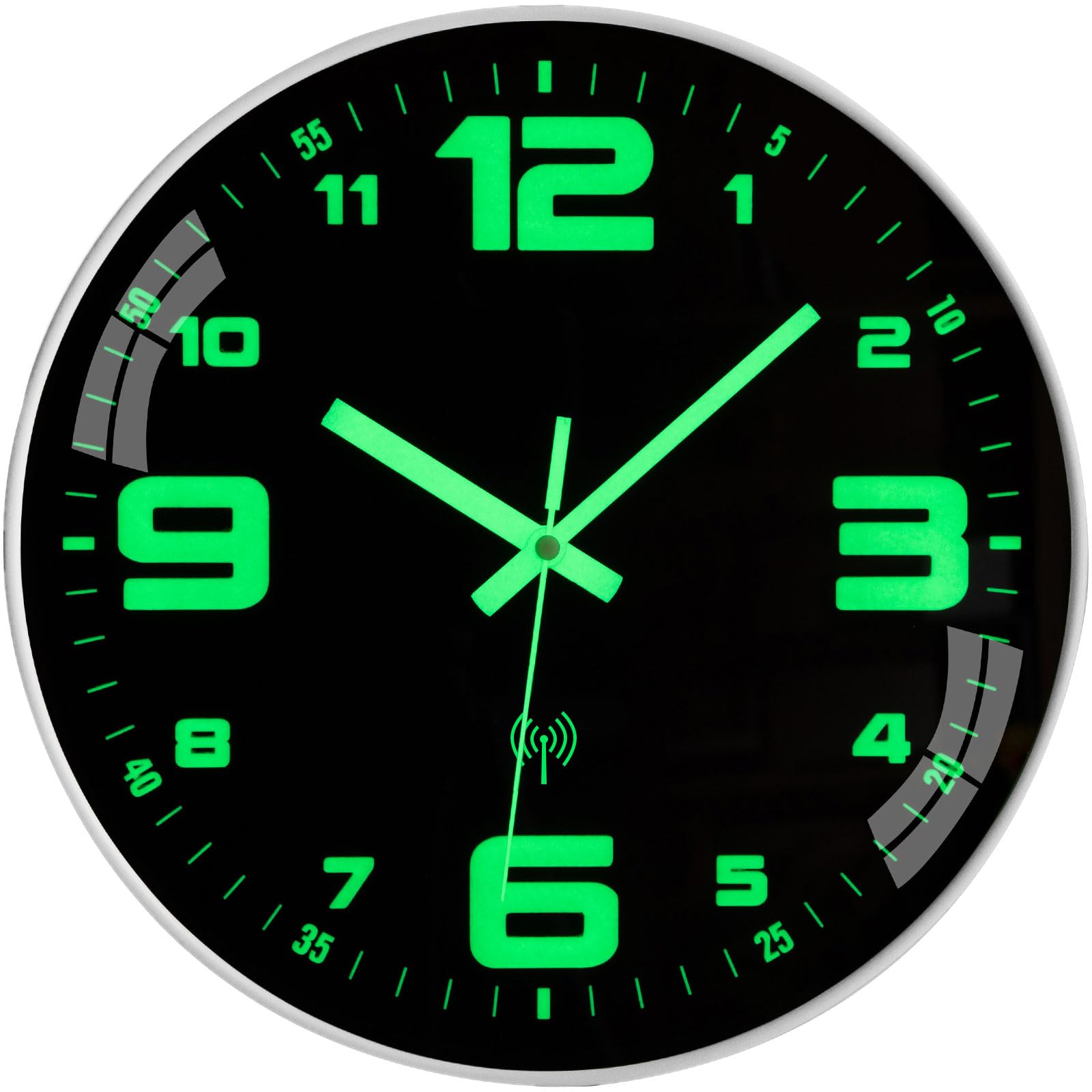 ACCSHINE Luminous Wall Clock Wireless Wall Clock Without Ticking Noises Silent 30 cm Quartz Modern Large Battery Wall Clock Easy to Read for Room Home Kitchen Living Room Bedroom Office School