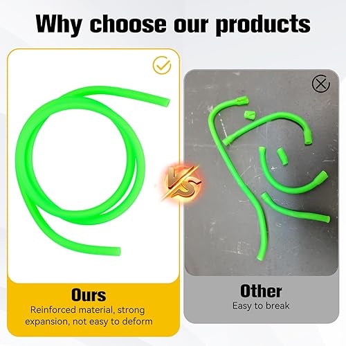 Miniatura 24 de HIAORS Manguera de motocicleta Manguera de línea de combustible de gasolina, tubo de tubo de gasolina y aceite, abrazadera de línea de filtro