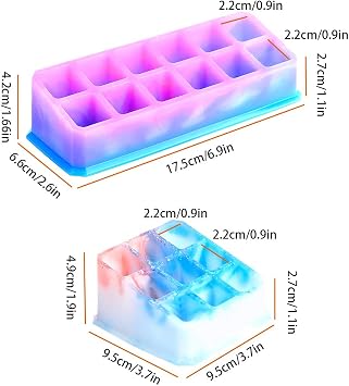 Tomorotec DIY Silicone Epoxy Resin Mold 2-Sizes Multi-Slot Organizers Casting Molds for Lipstick, Pens, Markers, Desktop Organization