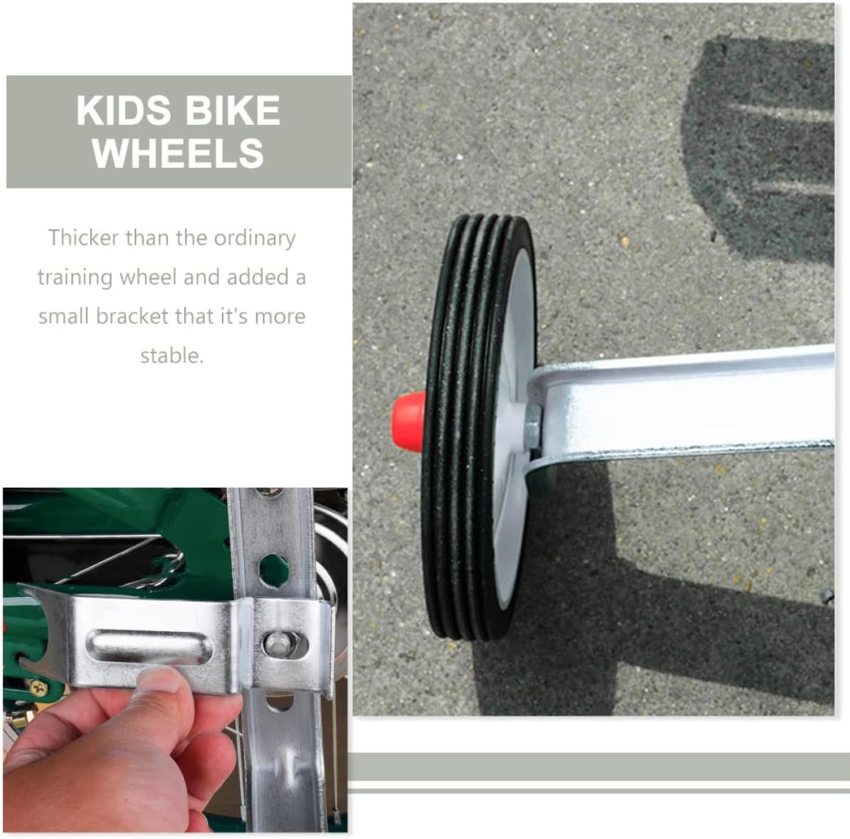 DOITOOL Training Wheels Replacement Set for Bikes Silver Bike Balance Wheels for Boys and Bicycle Stabilizers