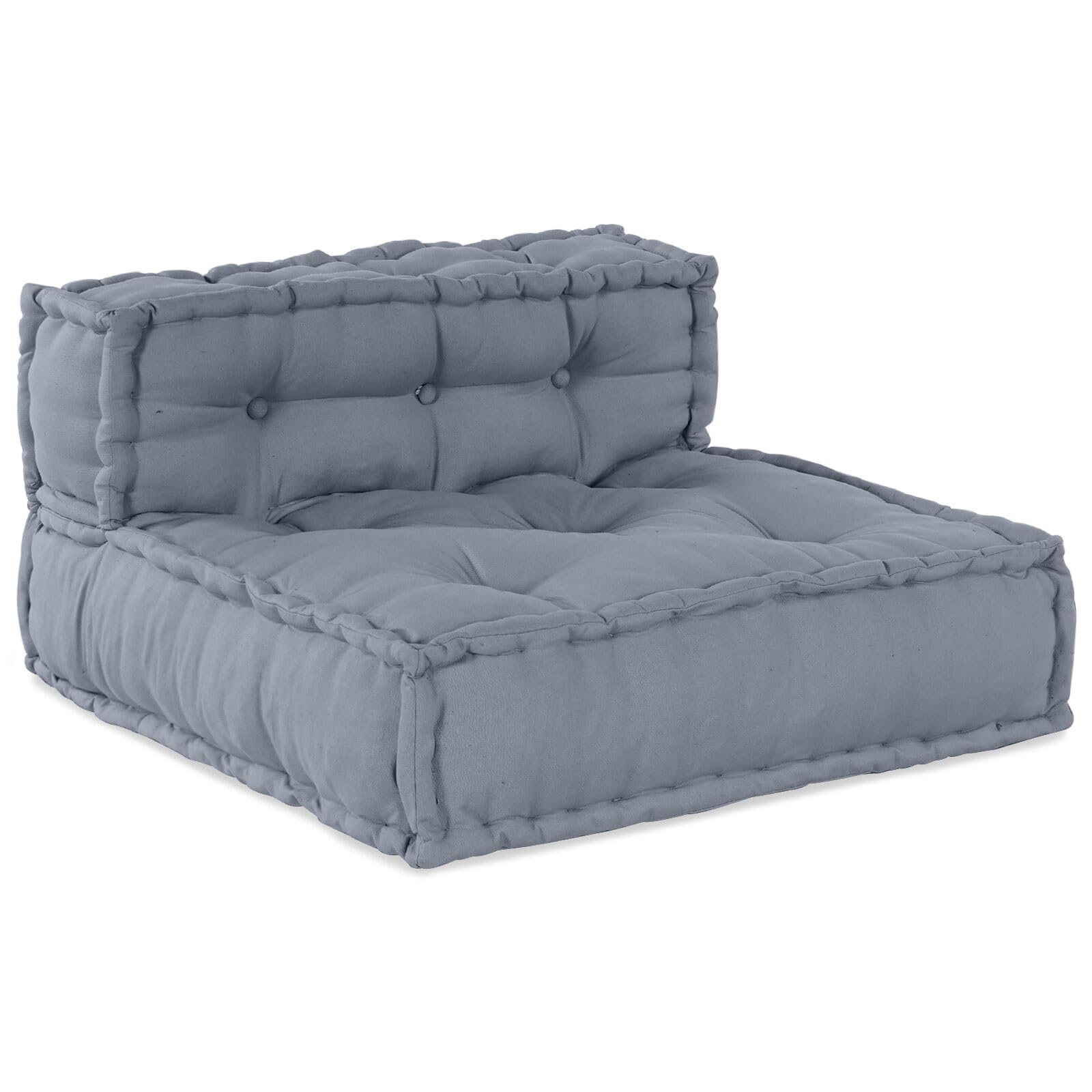 Dekor, Textilien: Bettwäsche, Kissen, Decken, Bezüge und Kissen, grauer Modular-Pouf, 70 x 70 x 54 cm
