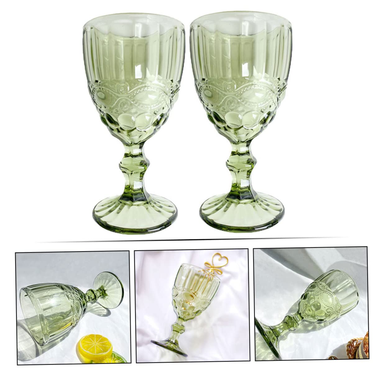 Cabilock 2 Piezas Vasos de Vino Retro con Diseño de Copas para Cócteles y Celebraciones Cristalería Elegante para Bodas y Fiestas