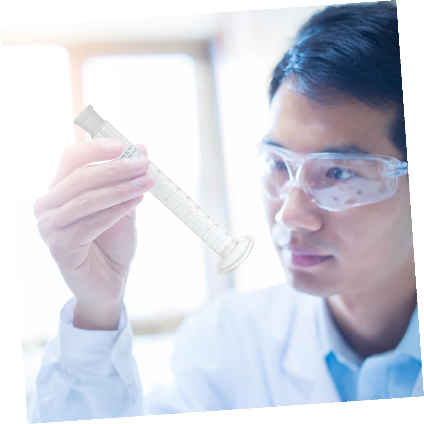 Professional Glass Measuring Cylinder Thickened Graduated Tube for Lab Use