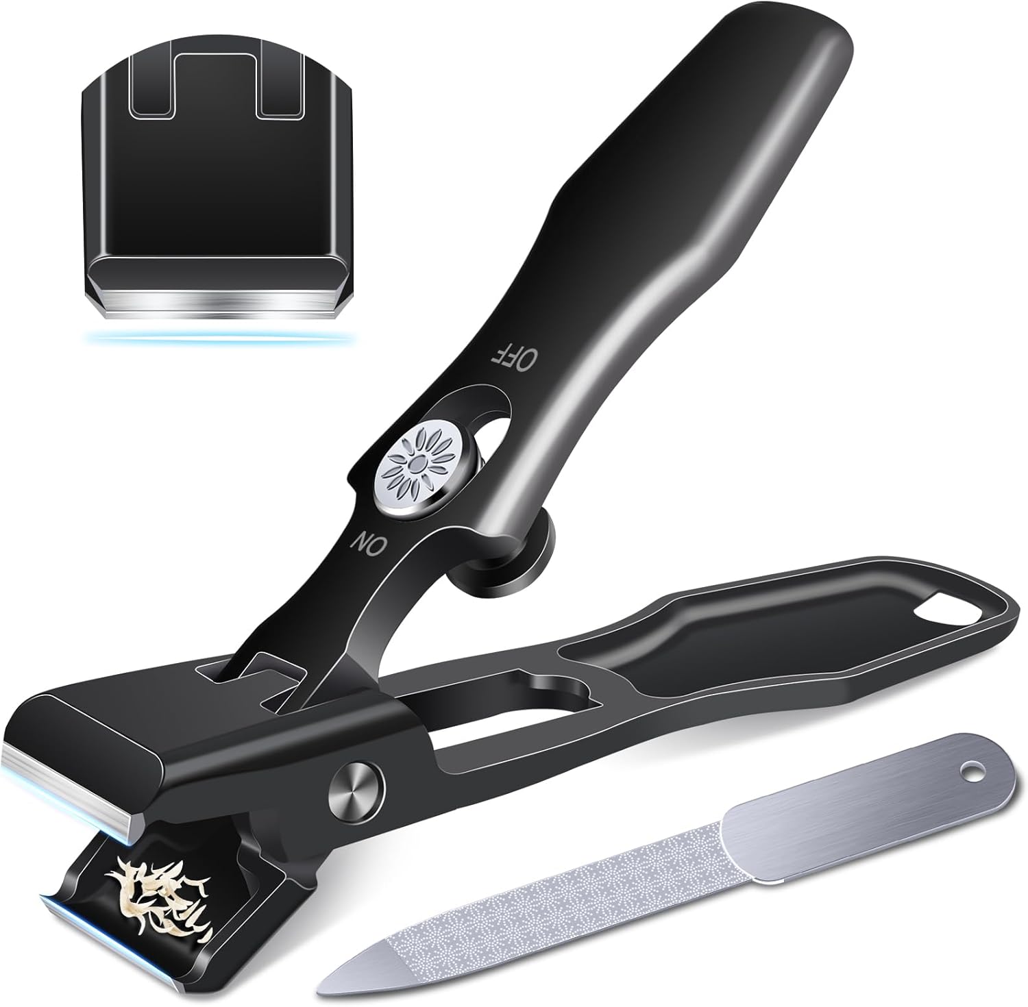 Product image of German Nail Clippers for Men Thick Nails,Upgrade Straight Toenail Clippers for Seniors with Wide Opening,Large Heavy Duty No Splash Ingrown Fingernail Clipper Nail Cutter with Catcher