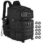 R.SASR Black Tactical Backpack, Military Backpack, Molle Backpack (Black-2.0)