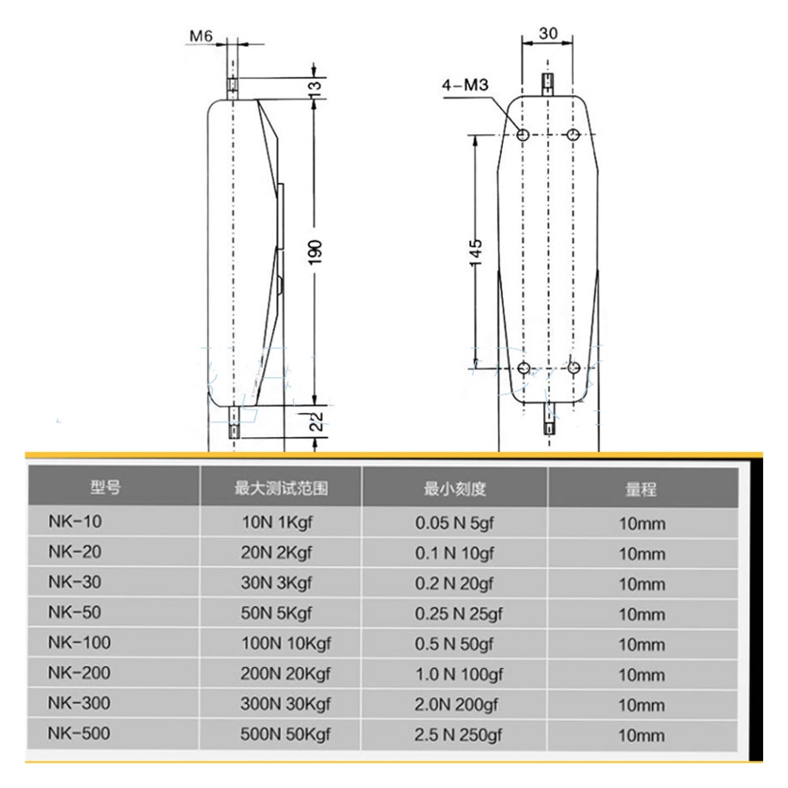 Dynamomètre, NK-20 NK-30 NK-50 NK-100 NK-300 NK-500 dynamomètre analogique Anglog Push Pull cadran jauge mesure Force jauge testeur mètre