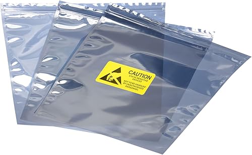 Bolsas antiestáticas de blindaje ESD resellables con etiquetas, para dispositivos electrónicos, GPU, disco duro, SSD, placa base, HDD, 12 x 16