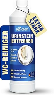 bio-chem Urinsteinentferner EXTRA STARK - 1000 ML - Extrem kraftvoller & hochkonzentrierter Profi WC-Reiniger - Entfernt mühelos hartnäckigste Ablagerungen und Gerüche - Made in Germany