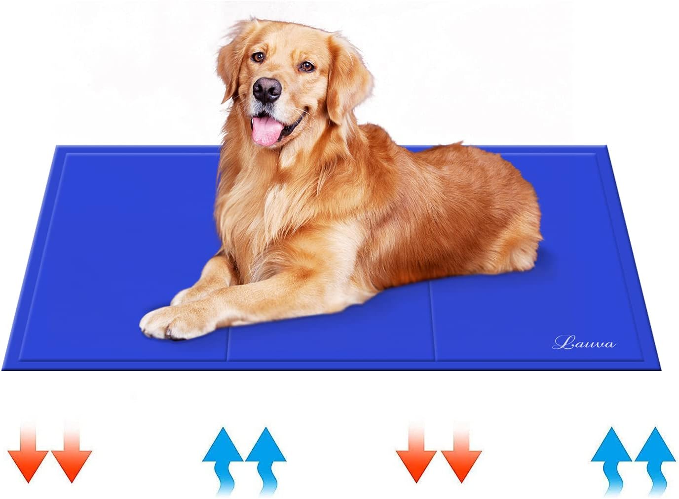 Lauva Dog Cooling Mat Large, Pet Cool Mat Dog Cat Ice Mat with Self