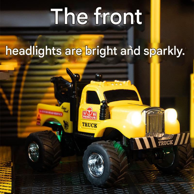 Image of Mini Die-Cast RC Car 1:64 Scale | High-Speed Desktop Remote Control Car with LED Headlights | 2.4GHz Mini Controller, 15m Range, Type-C Charging | Toy Car Model for Kids & Adults (HG4-230)