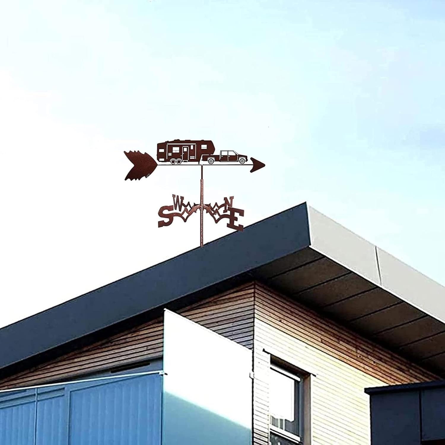 金属製風見鶏、ヴィンテージ風見鶏 風向計 屋外庭屋根パドック山中庭装飾風向計用