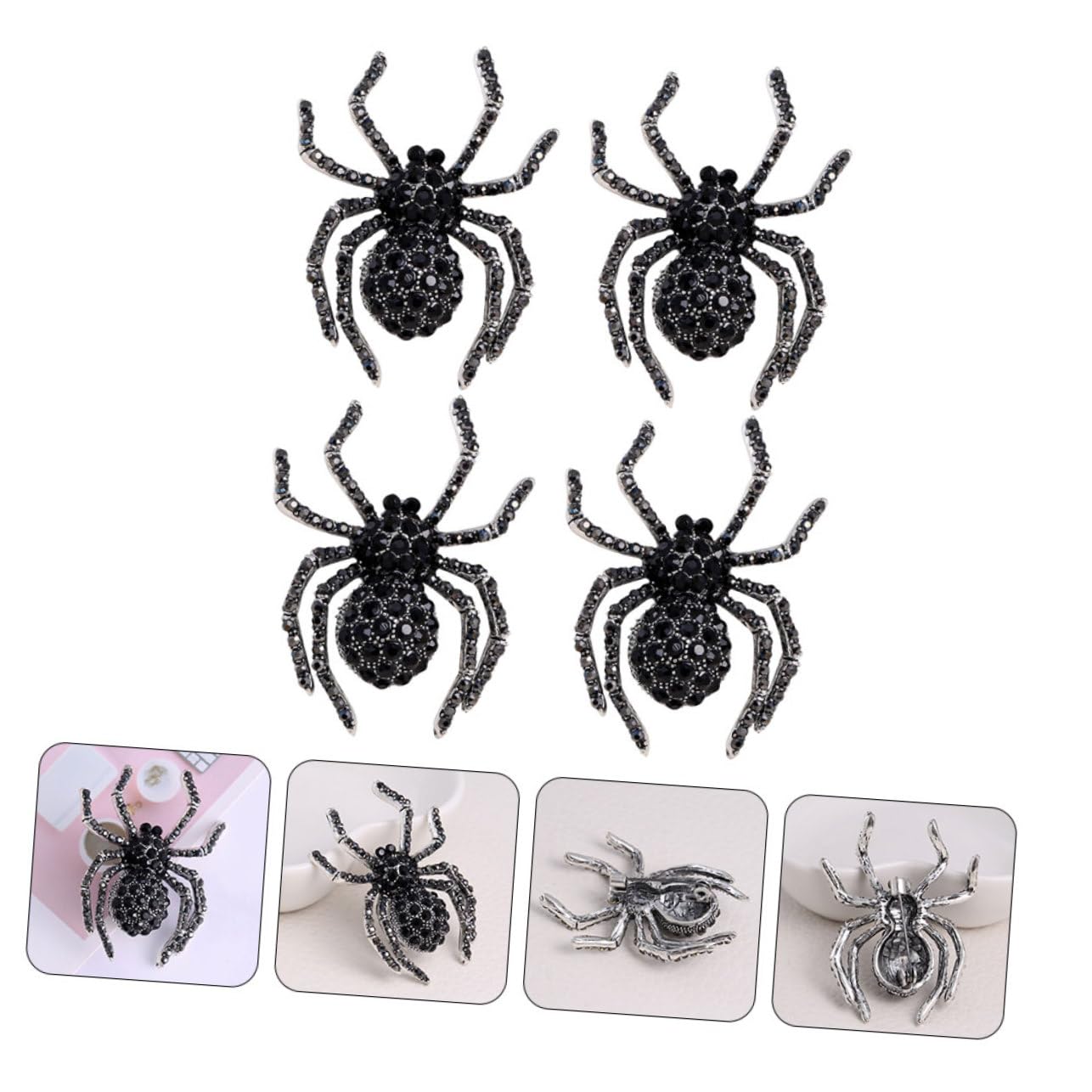 16pezzi Spilla Forma Di Ragno Di Spille Halloween Per Abbigliamento Sciarpe e Cappelli Accessorio Originale Per Uomini e Donne Resistente e Durevole Design Creativo Per Tocco Unico