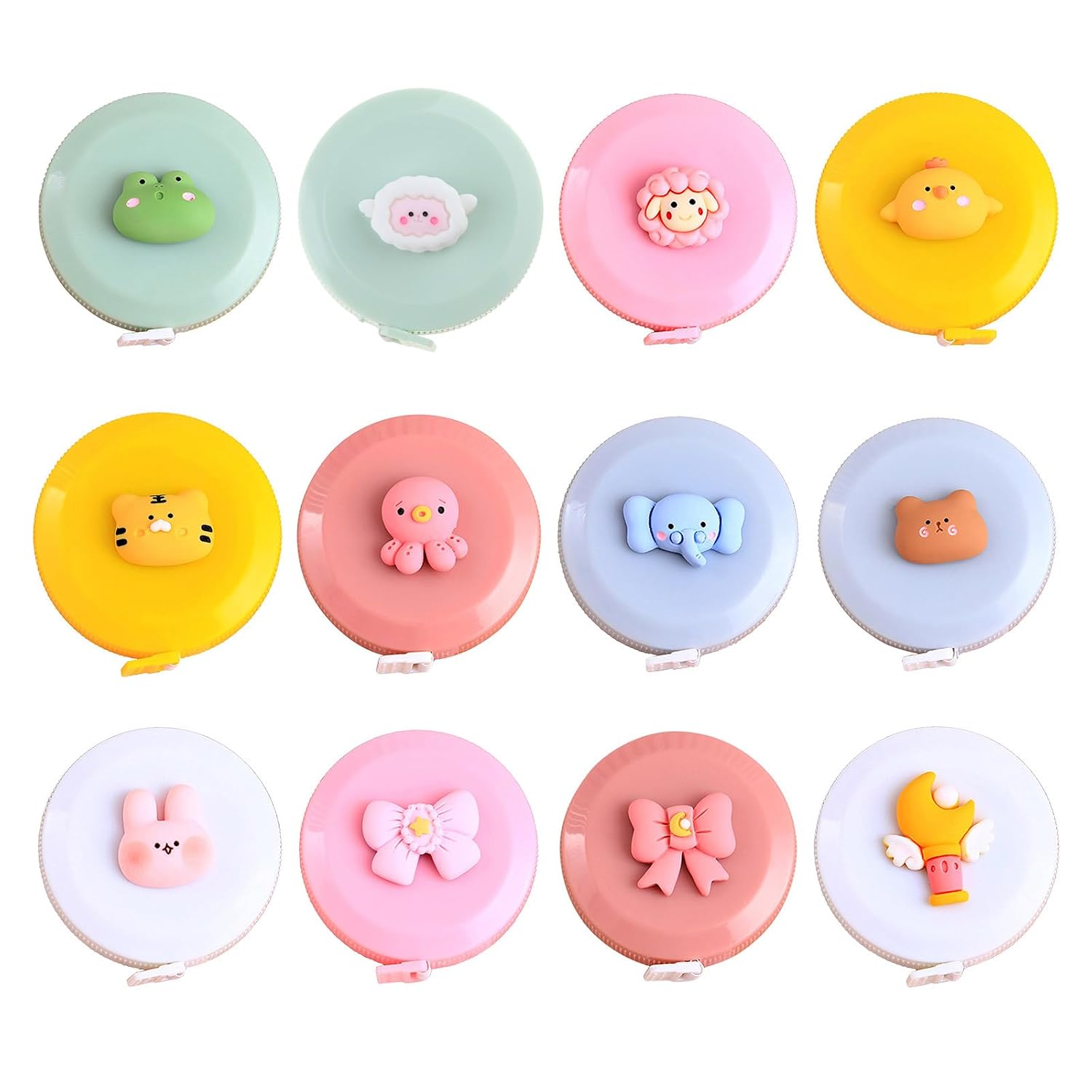 Soft Cute Tape Measure Cartoon Design Tape Measure for Tailor Sewing Craft Cloth Measure Kids Body Height Waist Pocket Ruler Measuring Tool Retractable Tape Measure Handy Measuring Tape
