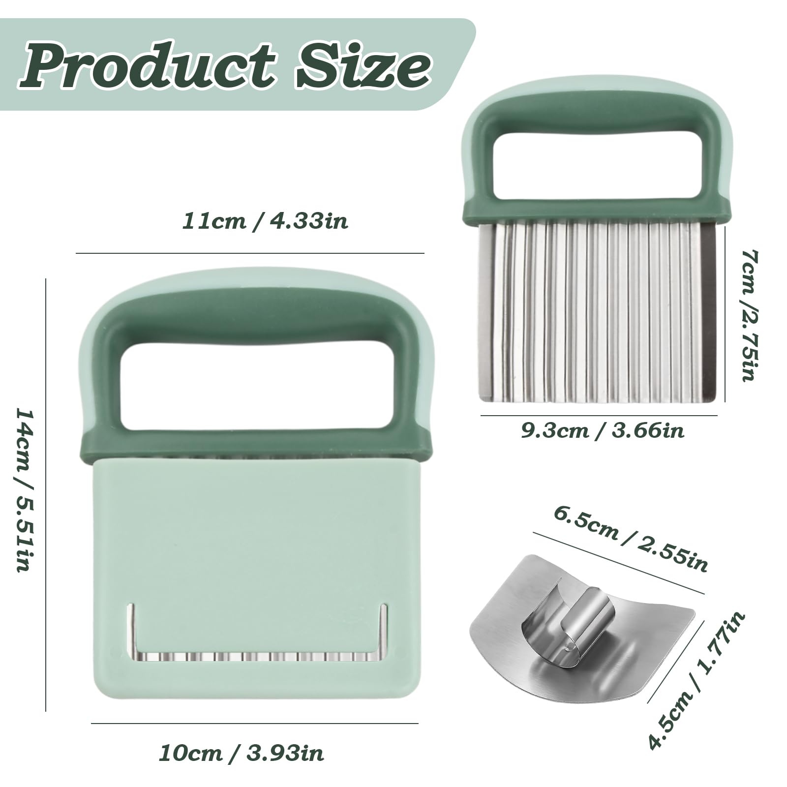 Affettatrice Per Patatine Ondulate In Acciaio Inox 304 - Tagliaverdure Con Lama Crinkle - Foto 7
