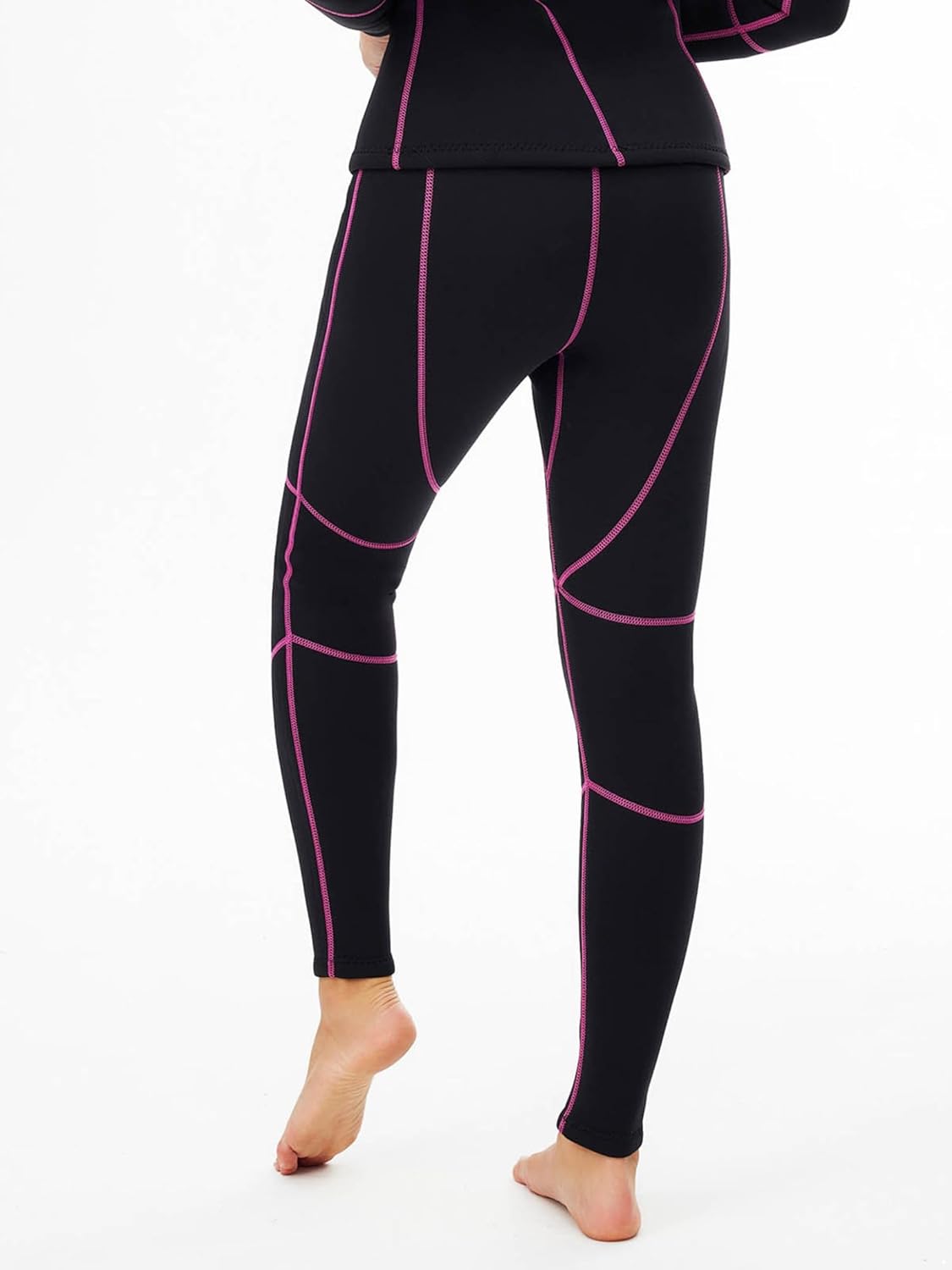 Women's 3mm Premium Neoprene Thermal Diving Suit Leggings for Swimming Snorkeling Scuba Kayaking Black 3X-Large