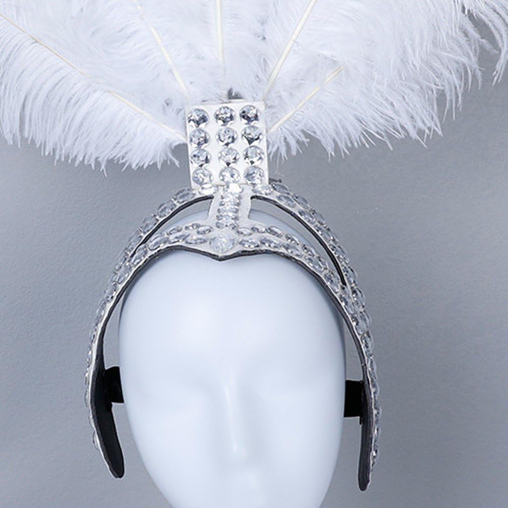 Diadema De Mujer Con Plumas Y Pedrería, Estilo Años 20, Ideal Para Eventos Especiales Bodas, Compromisos Y Noches De Fiesta.
