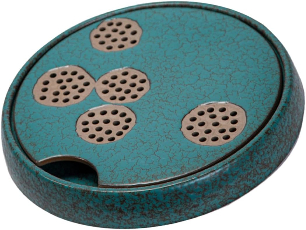 Ceramic Teapot Tray Peacock Green Draining Board for Tea Ceremony Practical Tabletop Decoration Compact Design for Home Use Water Storage Waste Collection