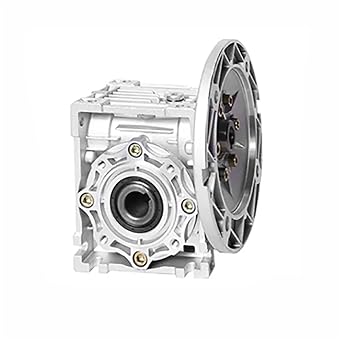 Motor Reducer NMRV040 Worm Gearbox Input 0.43" 11mm Output 0.71" 18mm Rabbet 2.36" 60mm 3.74" 95mm Speed Reducer Flange 63B14 63B5 Reduction Machine50 to 1 Input 63B14