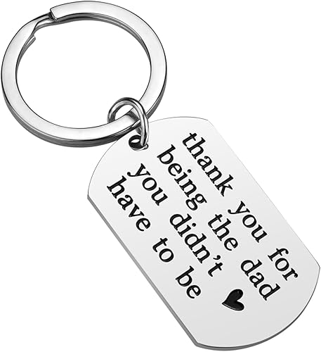 Miniatura 8 de iWenSheng Llavero de regalo para padrastro Día del Padre, cumpleaños, Navidad, regalos para padrastro de hija e hijo