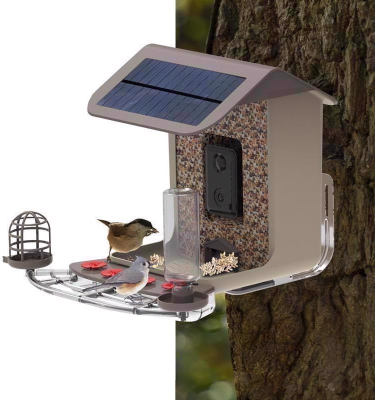 Feit Bird Genius Smart Feeder Wild Bird 2.5 L Plastic Bird Feeder 1 Ports